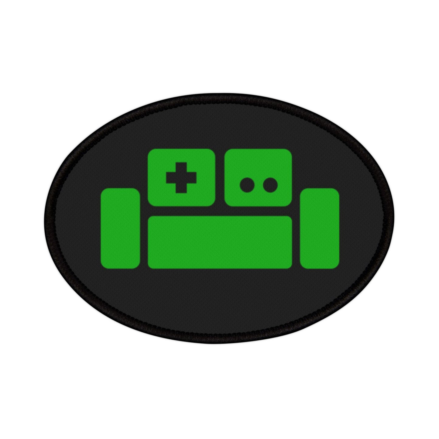 Basement Green Couch Iron-On Patch