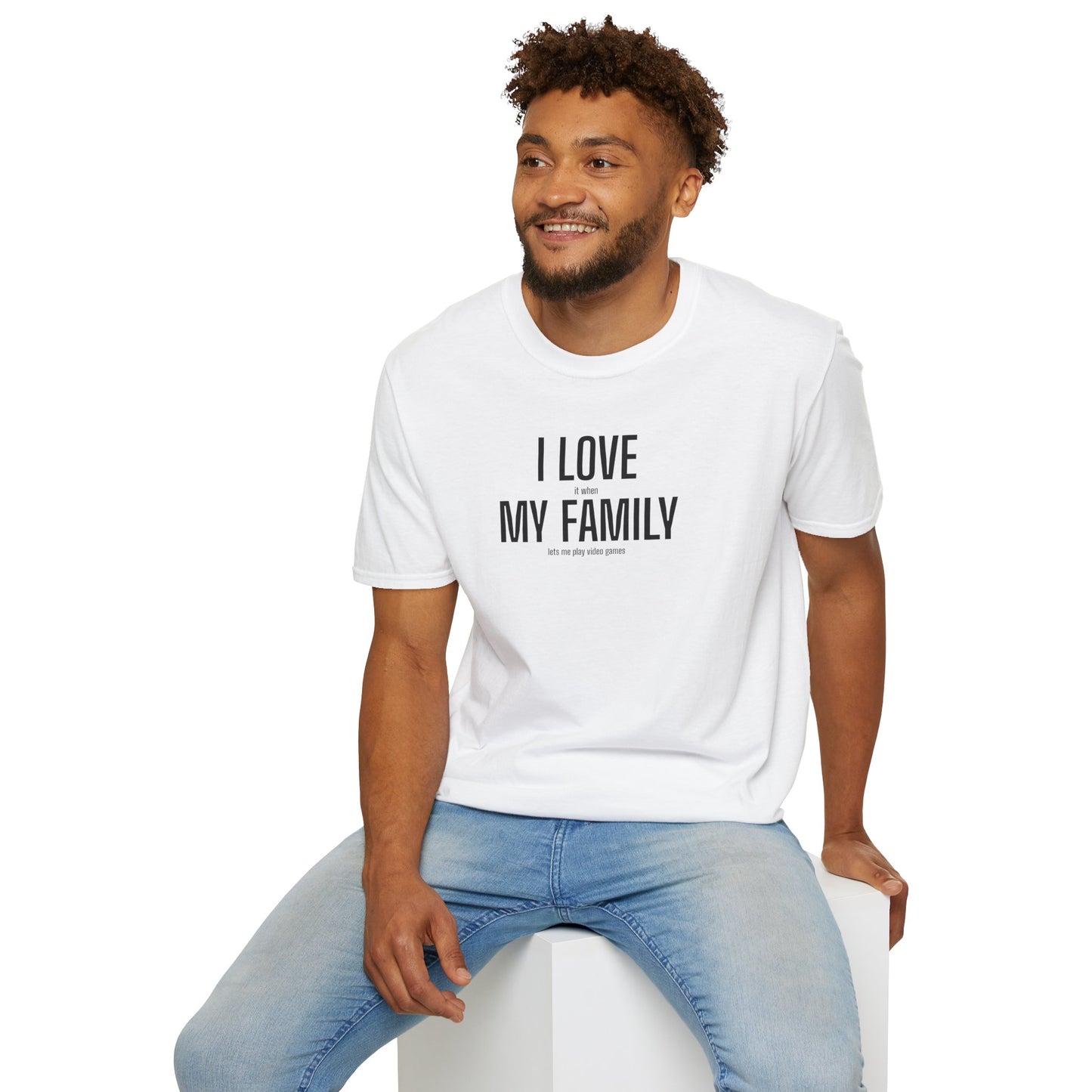 Gamer Dad T-Shirt "I Love (it when) My Family (lets me play video games)"