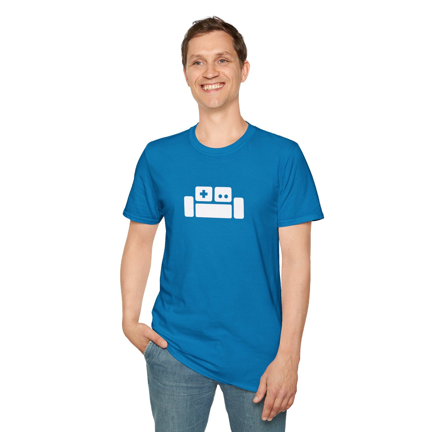 Basement Logo T-Shirt (white couch) (Unisex Adult)