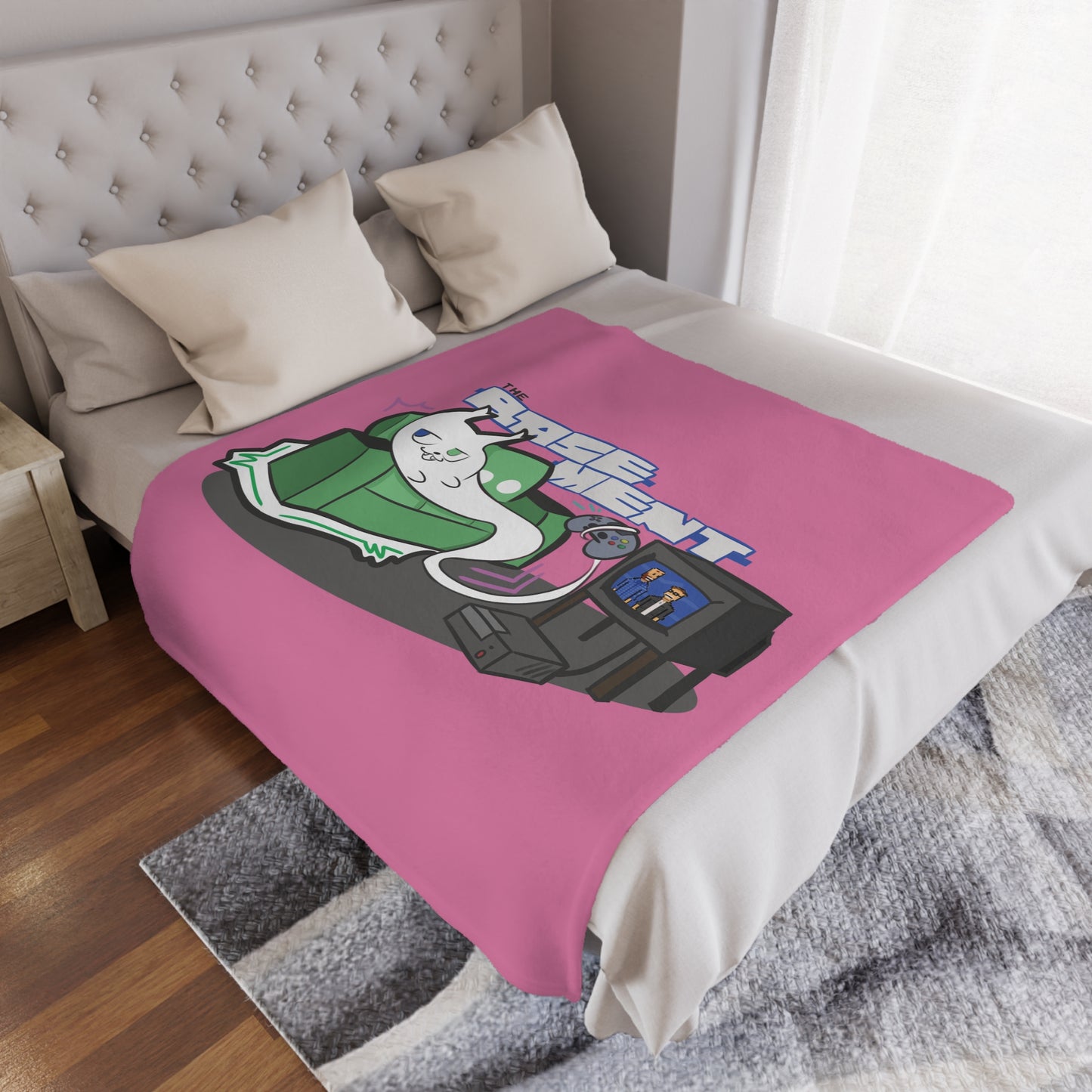 Minky Basement Blanket (Pink) - Soft and Fluffy
