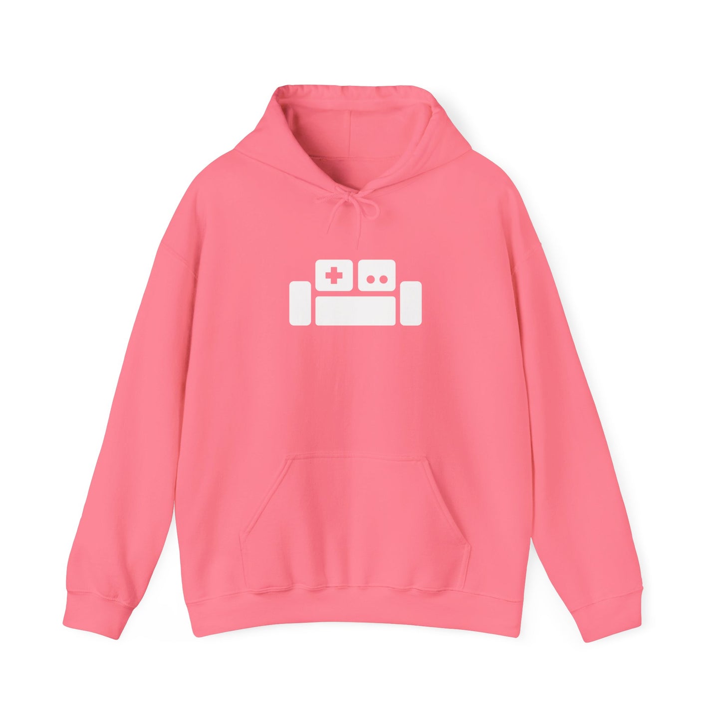 Basement Logo Adult Unisex Hoodie (white couch)