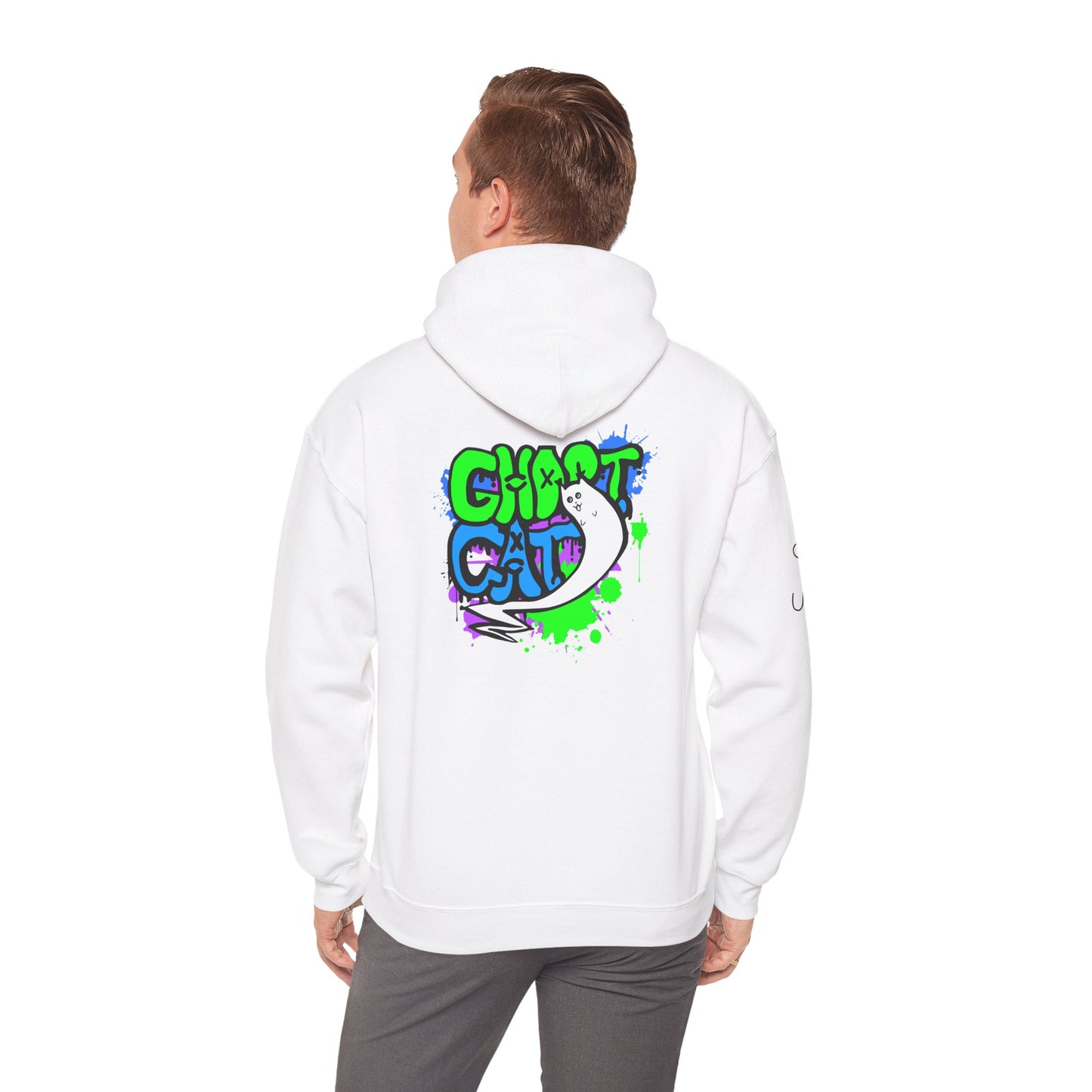 GhostCat Graffiti Adult Unisex Hoodie
