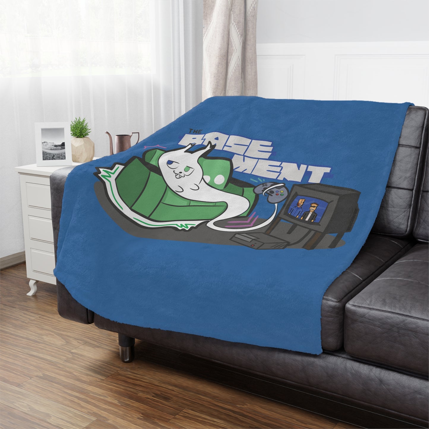 Minky Basement Blanket (Blue) - Soft and Fluffy