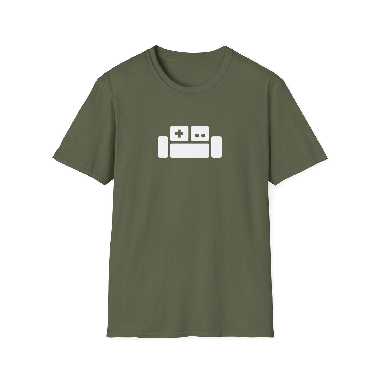 Basement Logo T-Shirt (white couch) (Unisex Adult)