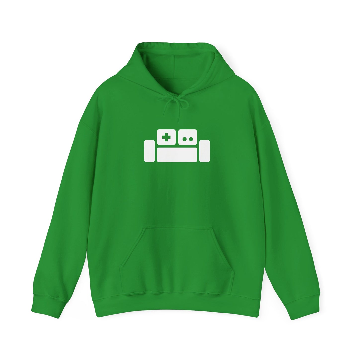 Basement Logo Adult Unisex Hoodie (white couch)