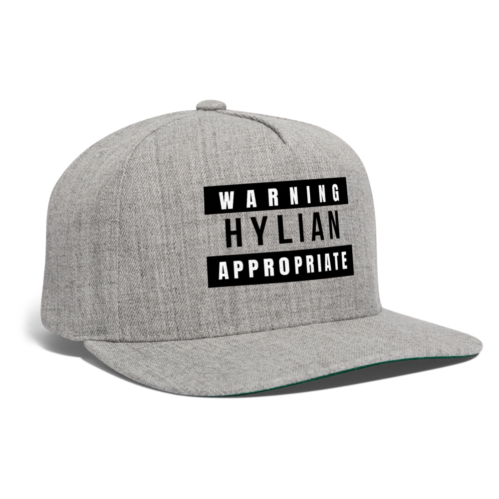 Hylian Appropriate Snapback Cap - heather gray