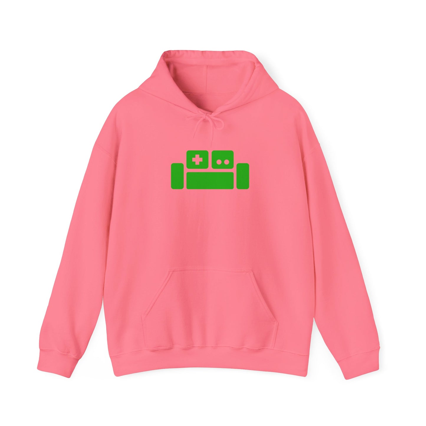 Basement Logo Adult Unisex Hoodie (green couch)