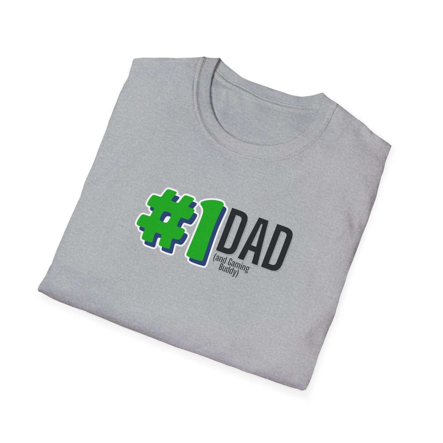 Gamer Dad T-Shirt #1 Dad and Gaming Buddy Father's Day Gift