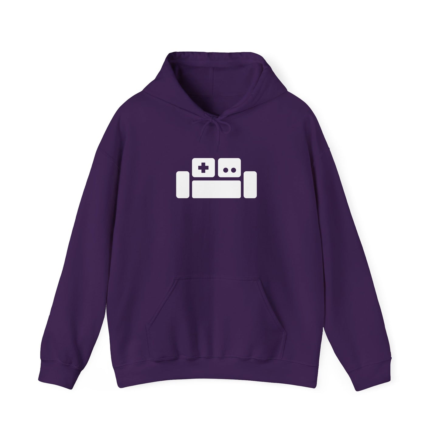 Basement Logo Adult Unisex Hoodie (white couch)