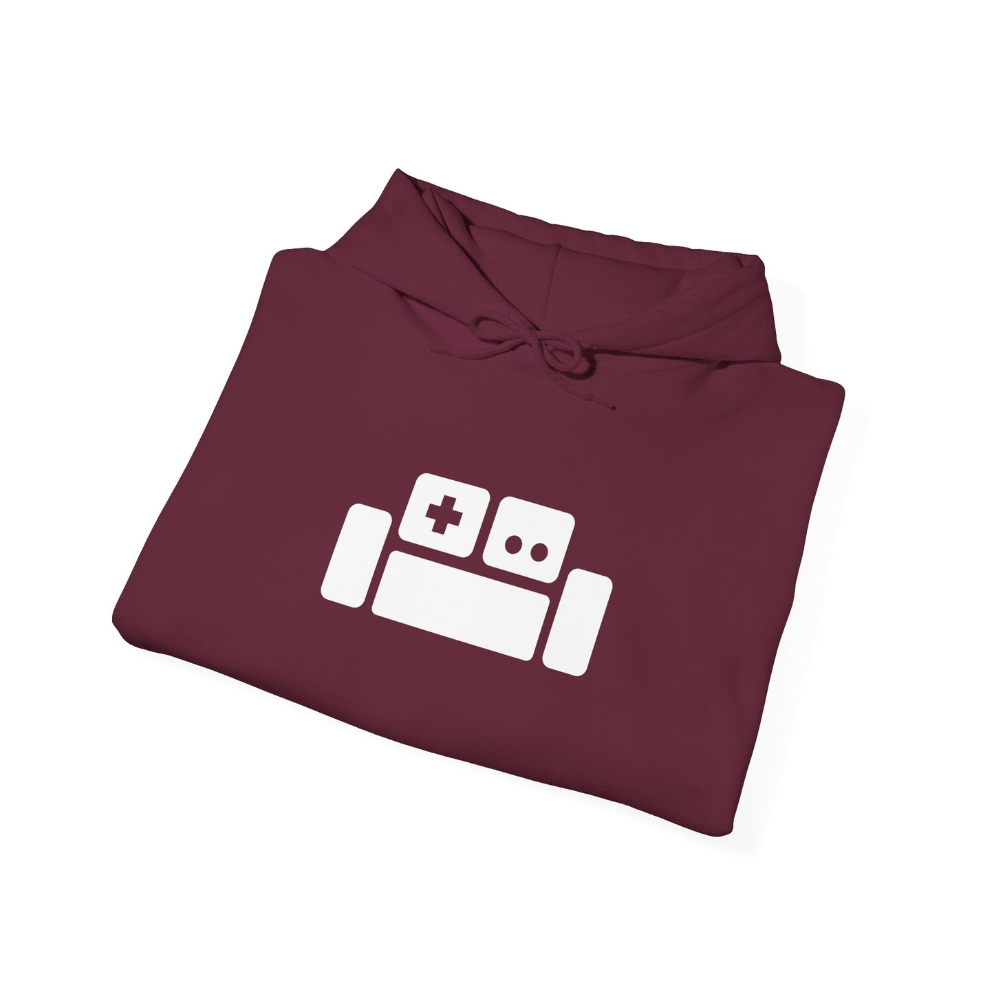 Basement Logo Adult Unisex Hoodie (white couch)