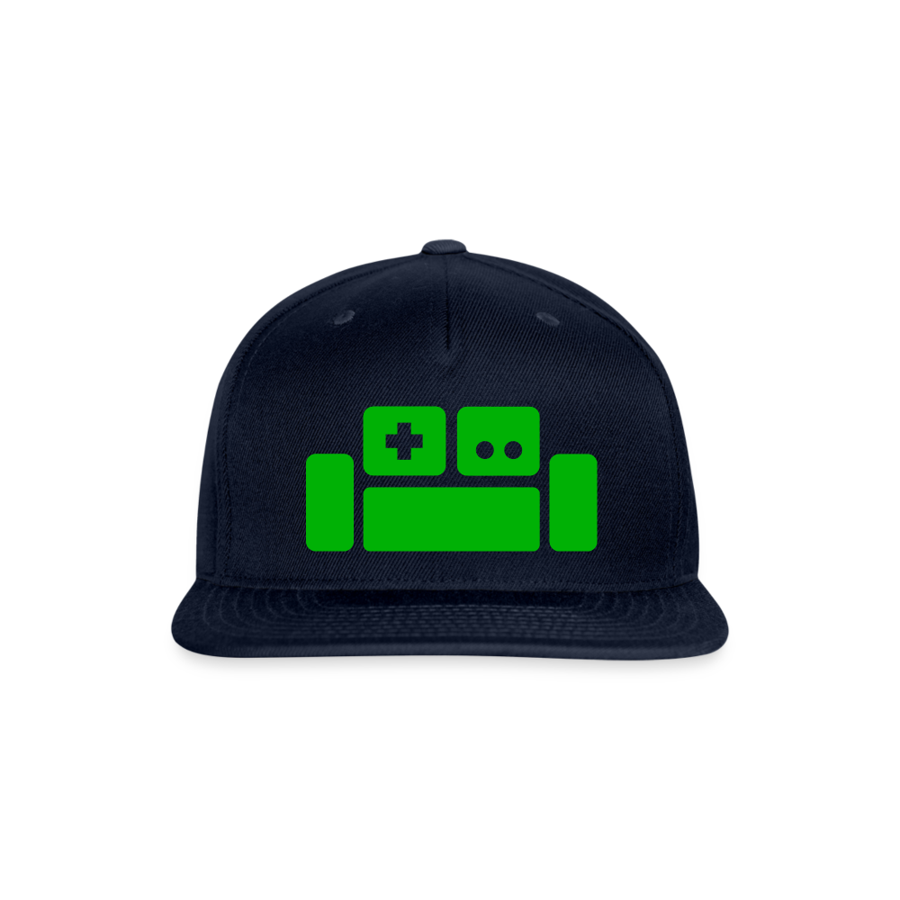 Basement Logo Snapback Cap - navy