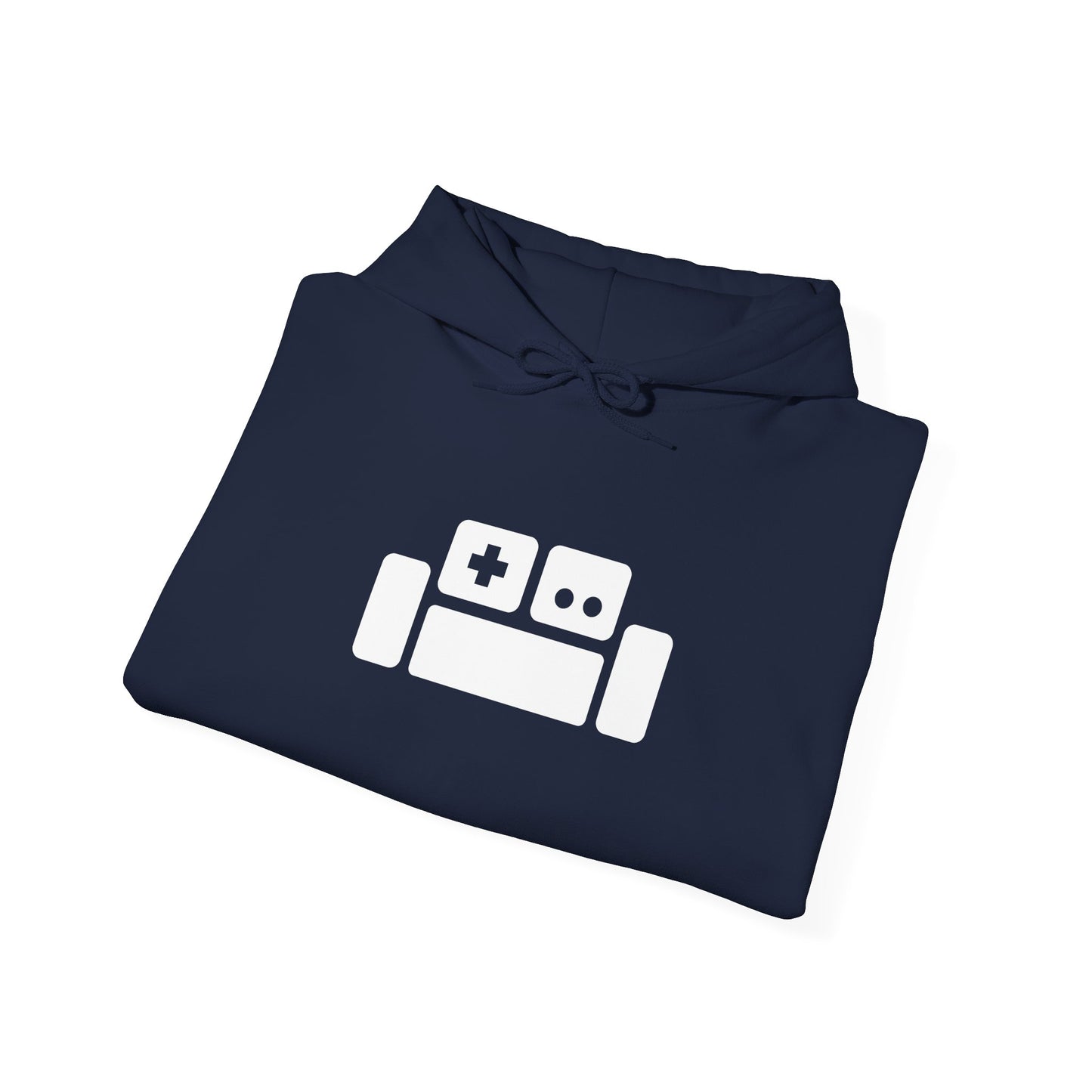 Basement Logo Adult Unisex Hoodie (white couch)
