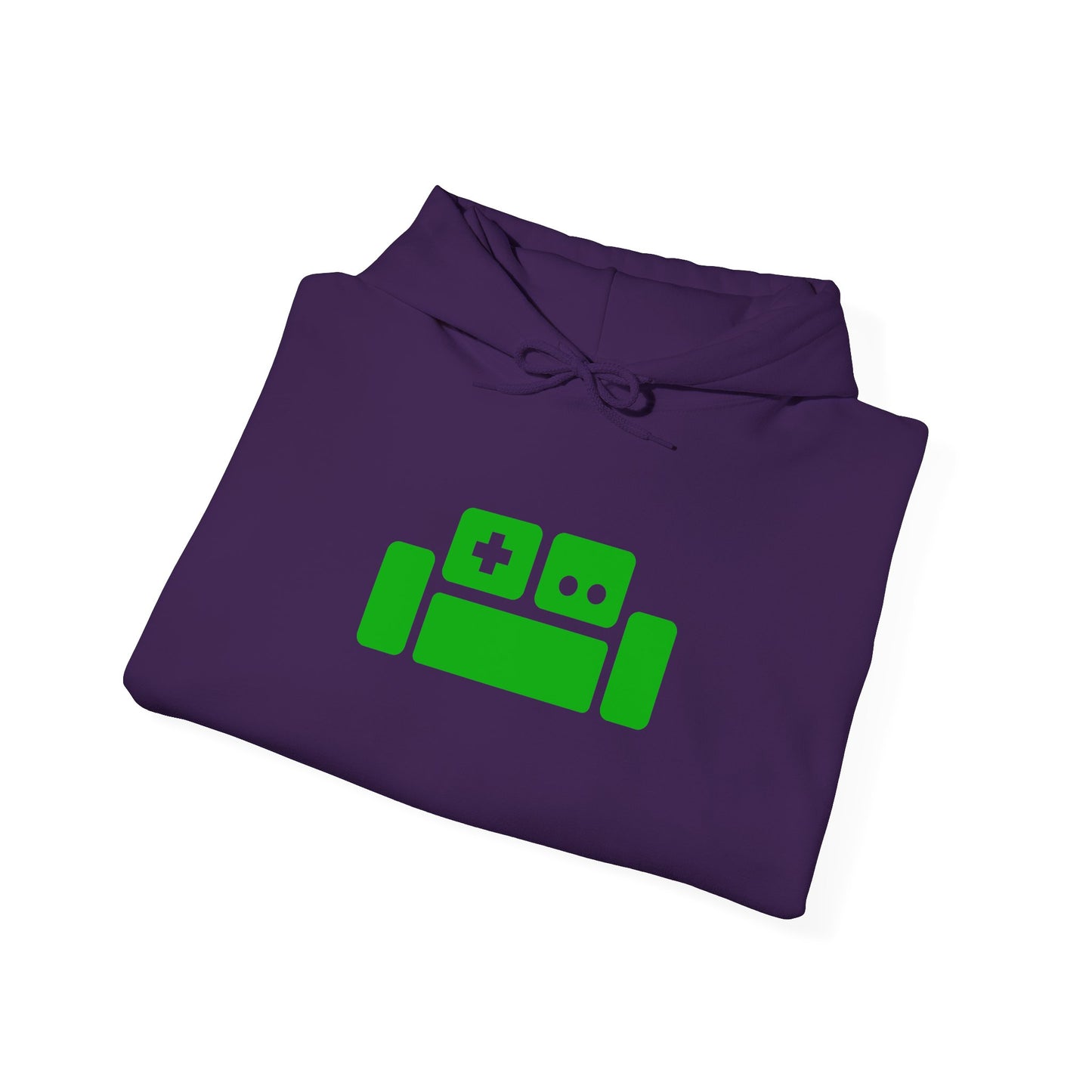 Basement Logo Adult Unisex Hoodie (green couch)