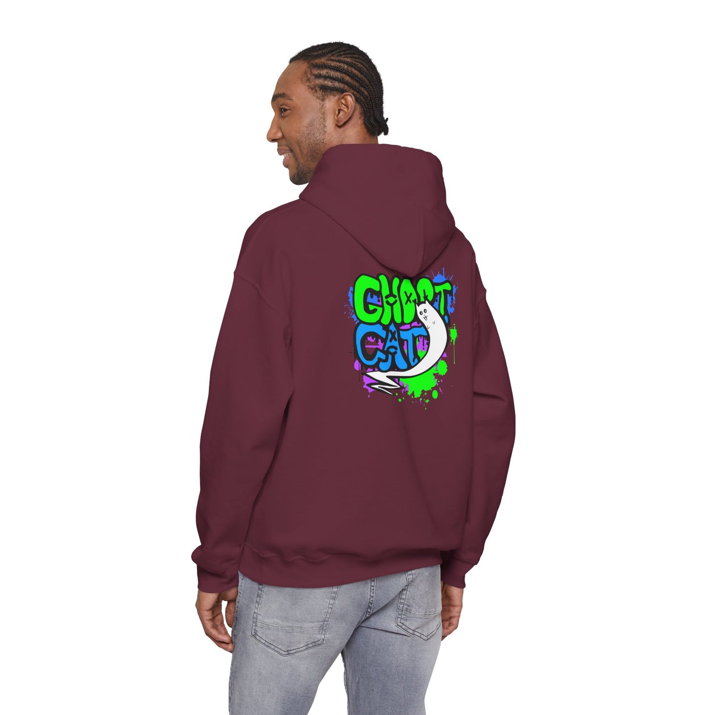 GhostCat Graffiti Adult Unisex Hoodie