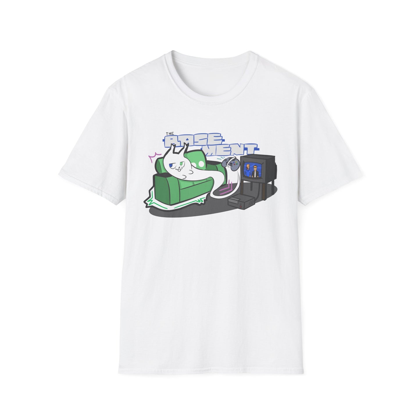 Ghost Cat on The Couch - T-Shirt Design Contest Winner! (Adult T Shirt)