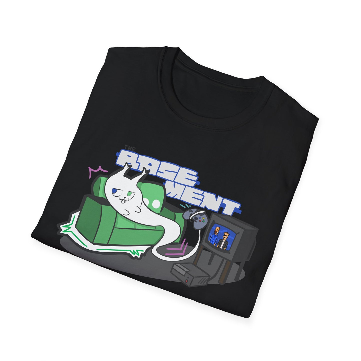 Ghost Cat on The Couch - T-Shirt Design Contest Winner! (Adult T Shirt)
