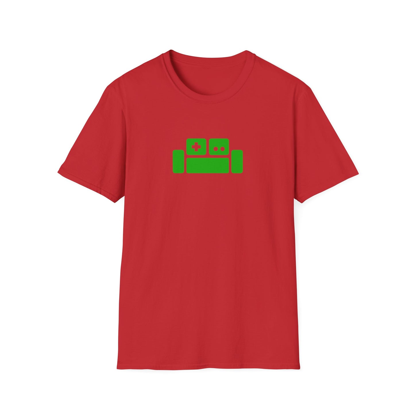 Basement Logo T-Shirt (green couch) (Unisex Adult)