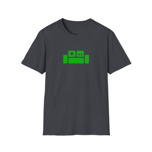 Basement Logo T-Shirt (green couch) (Unisex Adult)