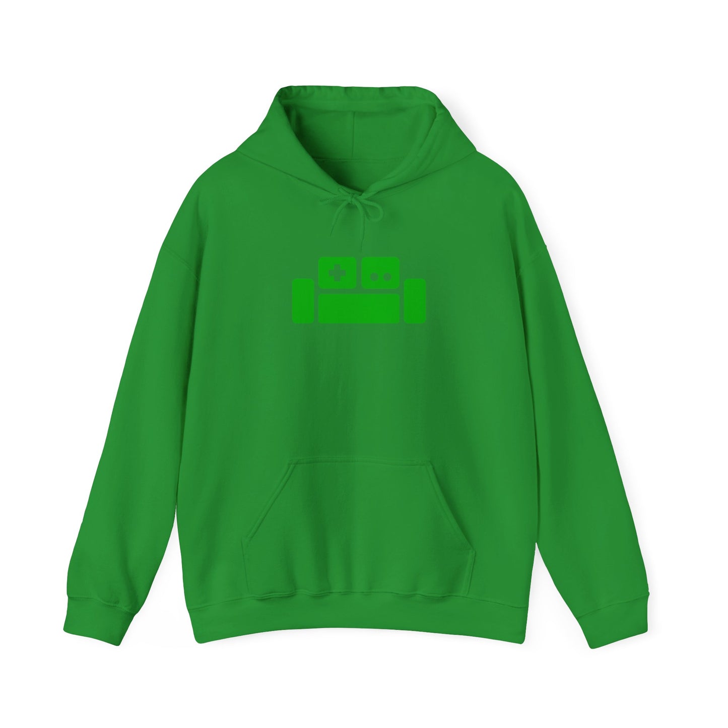 Basement Logo Adult Unisex Hoodie (green couch)