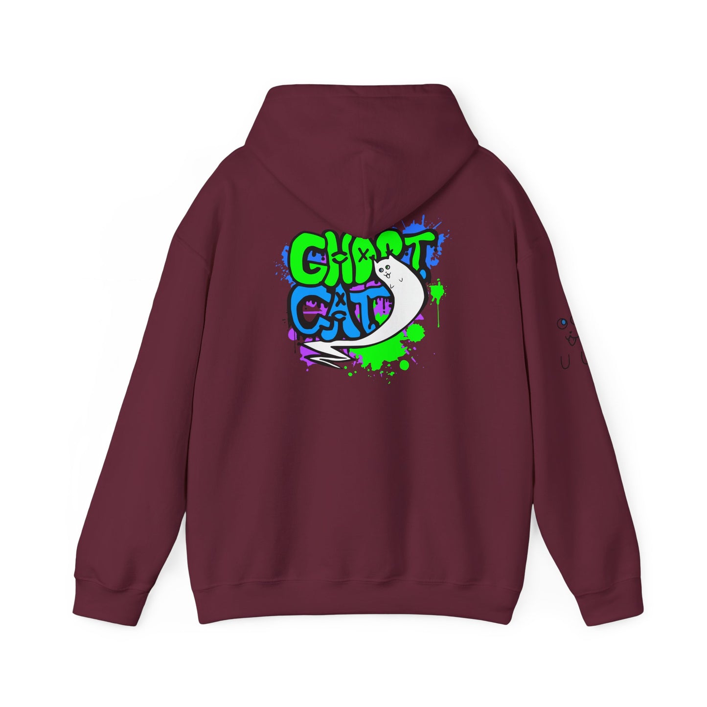 GhostCat Graffiti Adult Unisex Hoodie