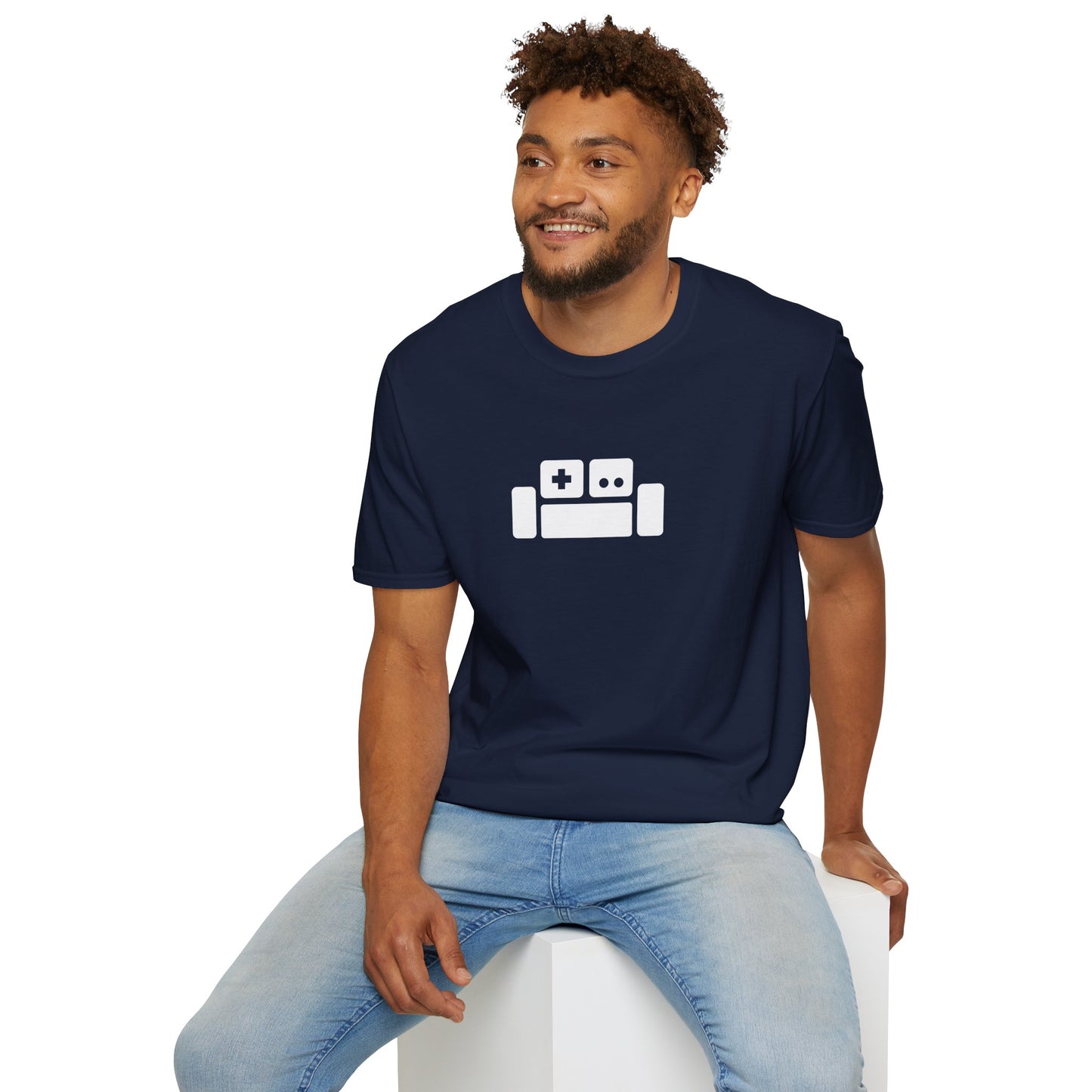 Basement Logo T-Shirt (white couch) (Unisex Adult)