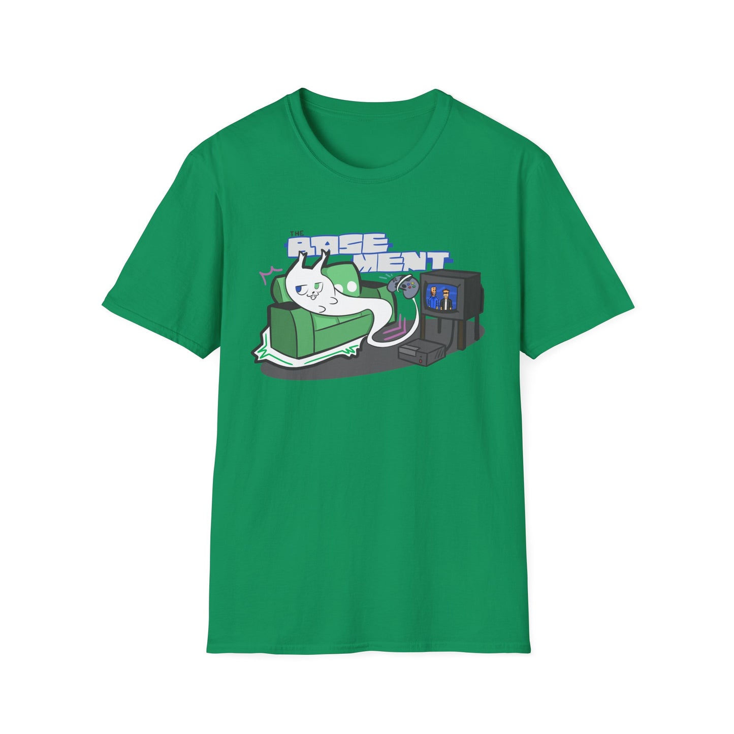 Ghost Cat on The Couch - T-Shirt Design Contest Winner! (Adult T Shirt)