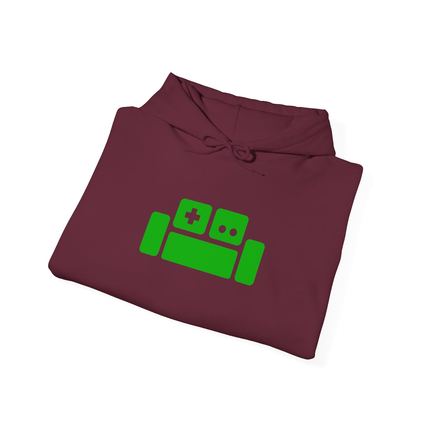 Basement Logo Adult Unisex Hoodie (green couch)