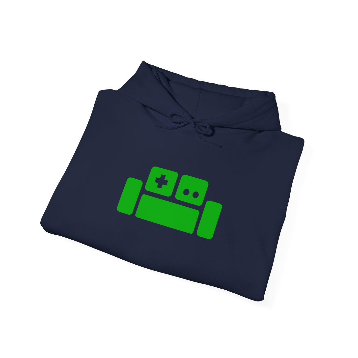 Basement Logo Adult Unisex Hoodie (green couch)