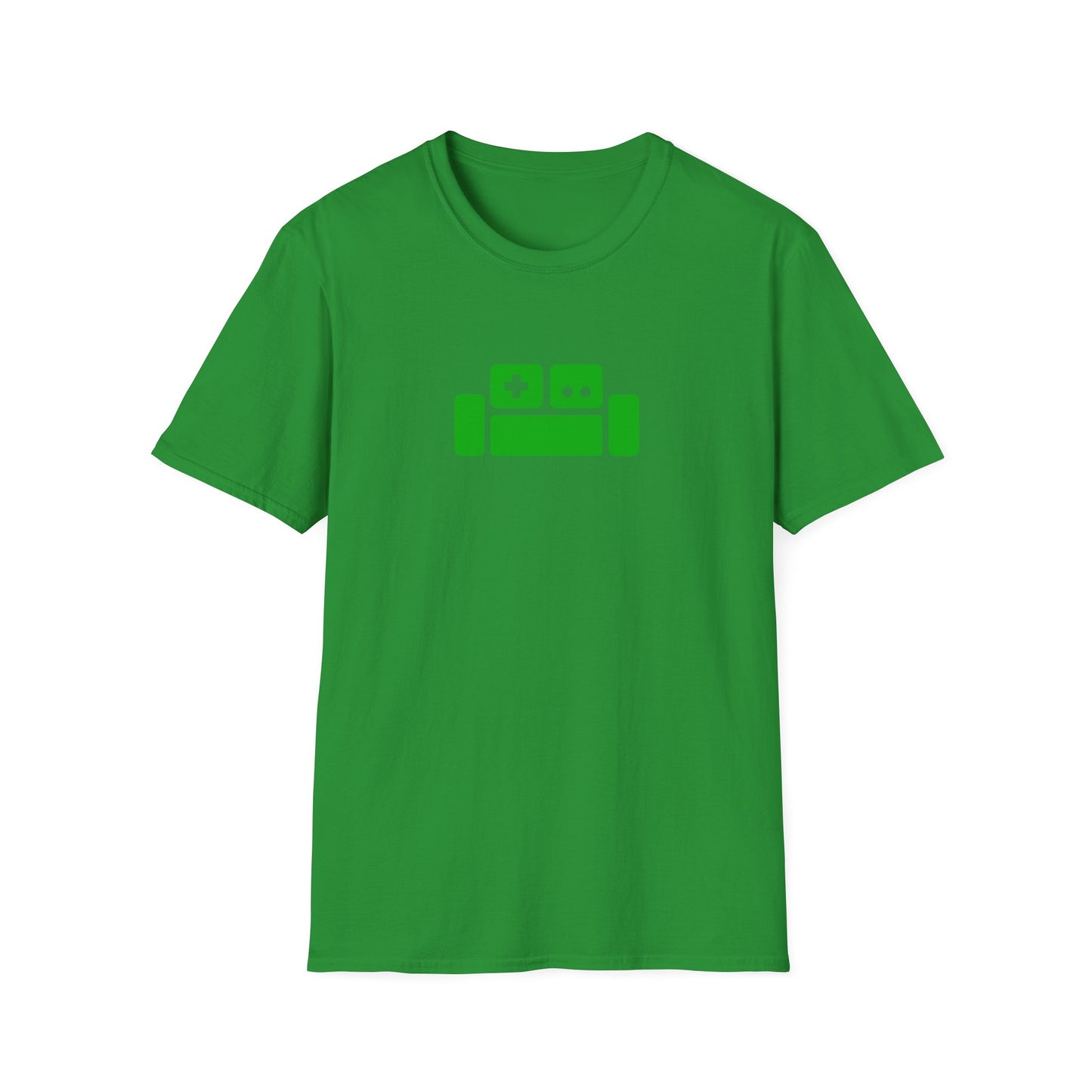 Basement Logo T-Shirt (green couch) (Unisex Adult)