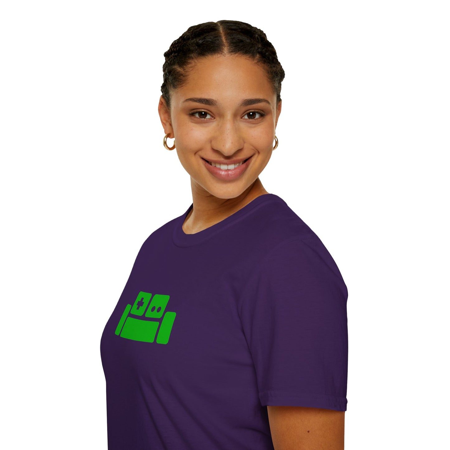 Basement Logo T-Shirt (green couch) (Unisex Adult)