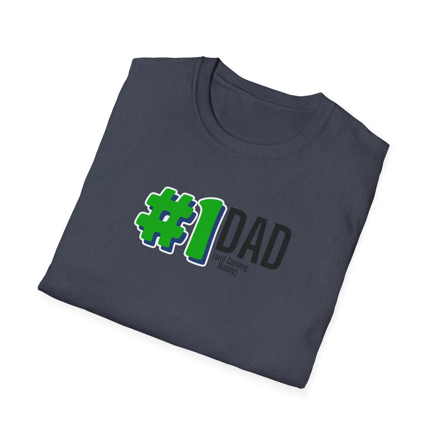 Gamer Dad T-Shirt #1 Dad and Gaming Buddy Father's Day Gift