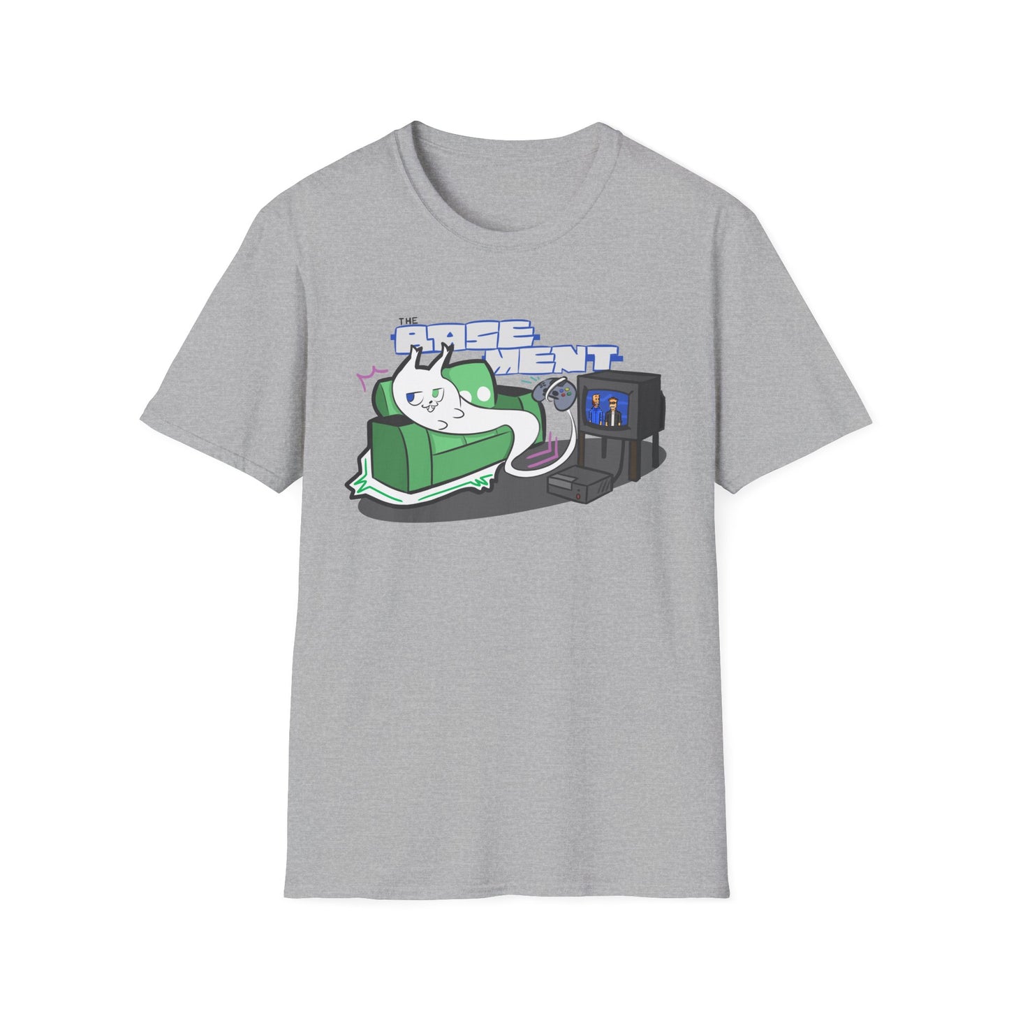 Ghost Cat on The Couch - T-Shirt Design Contest Winner! (Adult T Shirt)