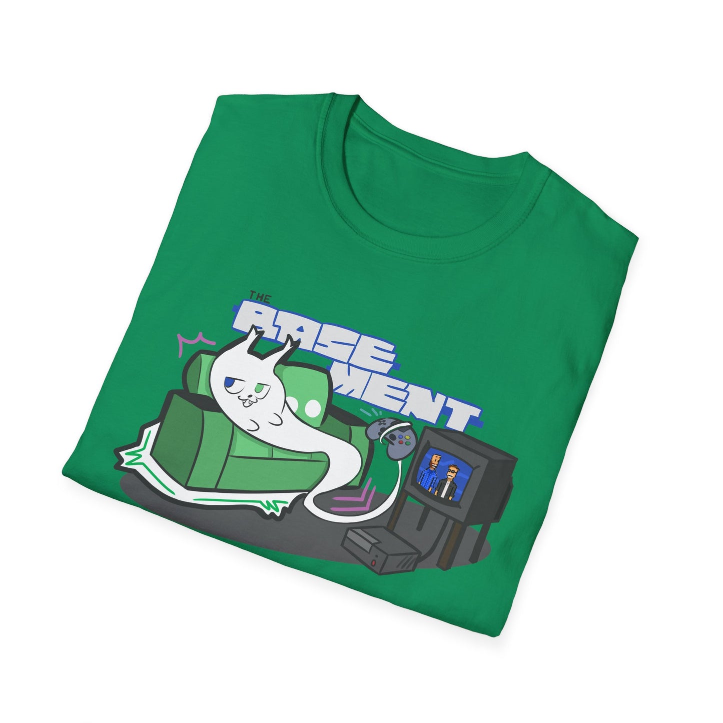 Ghost Cat on The Couch - T-Shirt Design Contest Winner! (Adult T Shirt)