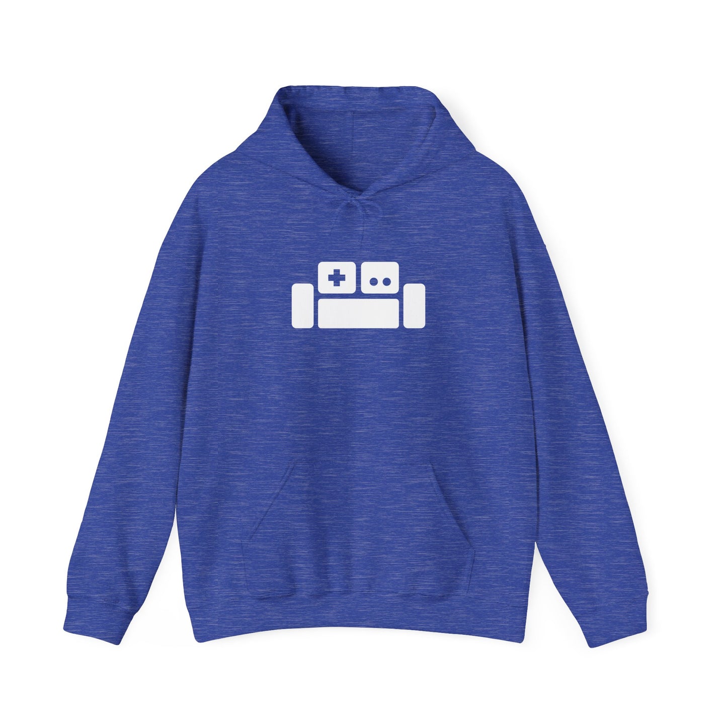 Basement Logo Adult Unisex Hoodie (white couch)