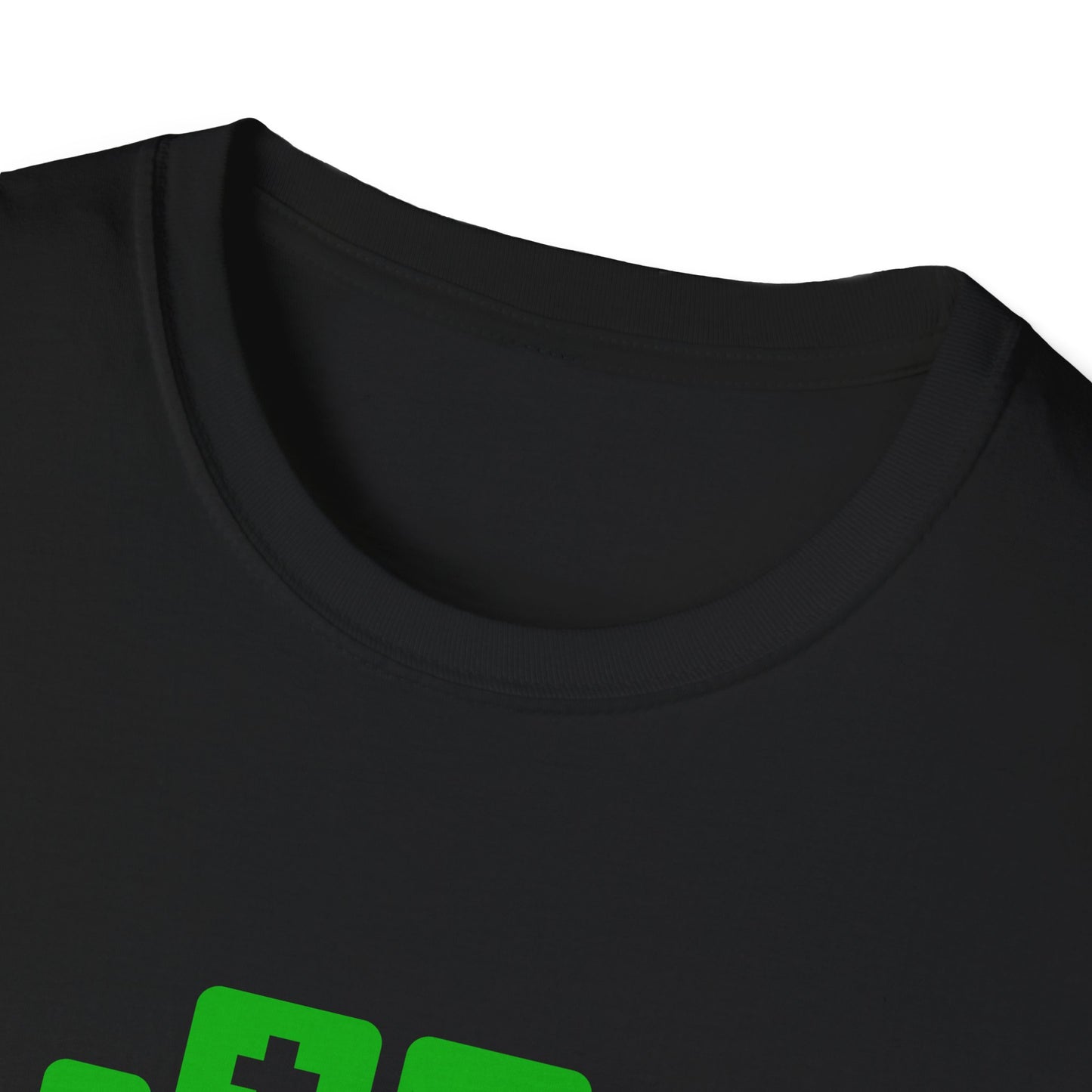 Basement Logo T-Shirt (green couch) (Unisex Adult)