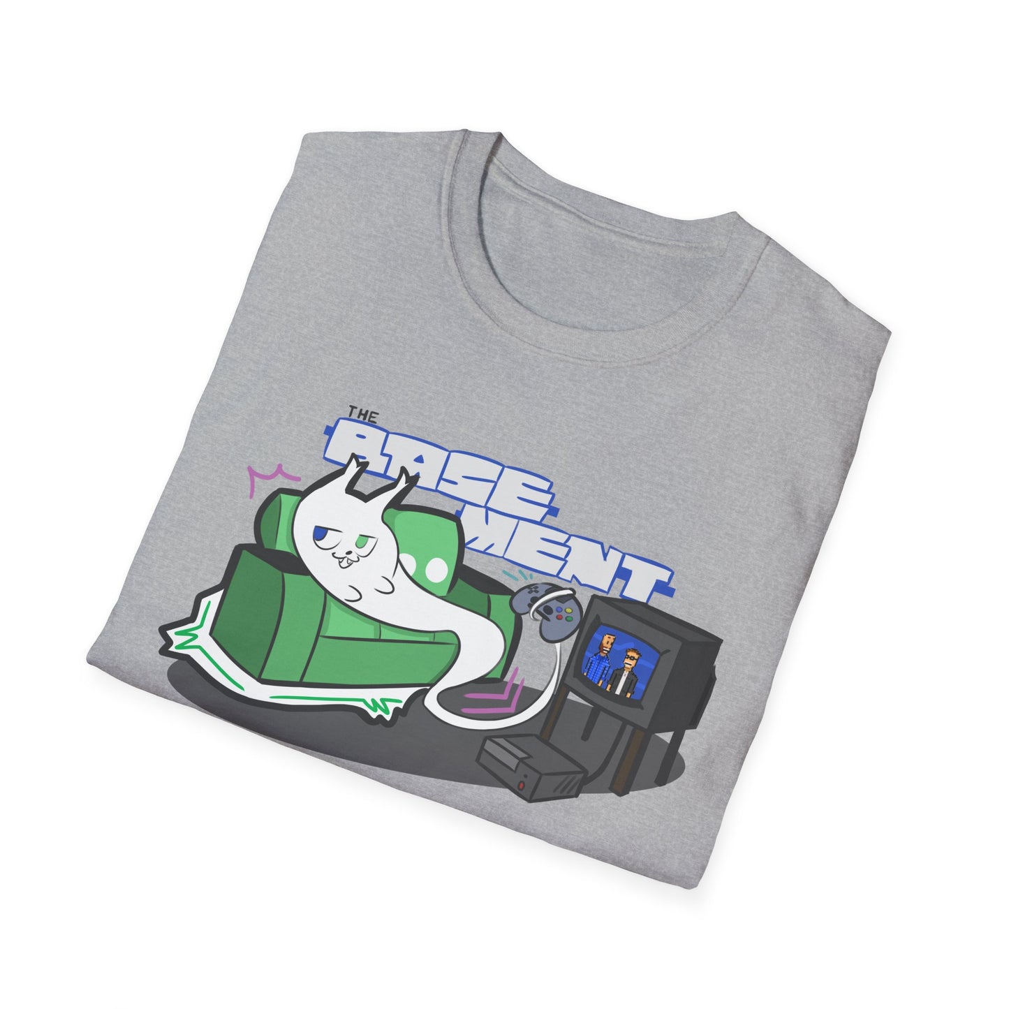 Ghost Cat on The Couch - T-Shirt Design Contest Winner! (Adult T Shirt)