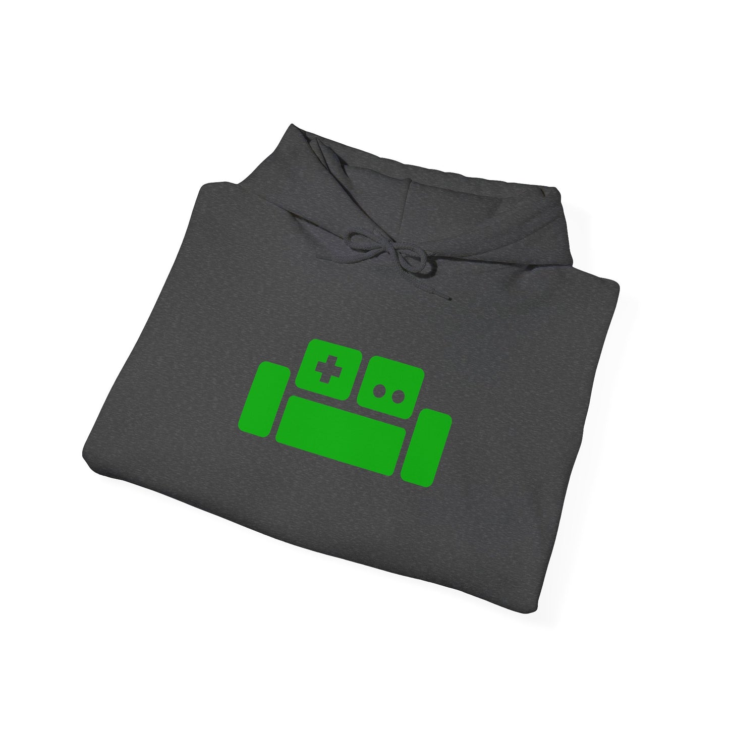 Basement Logo Adult Unisex Hoodie (green couch)