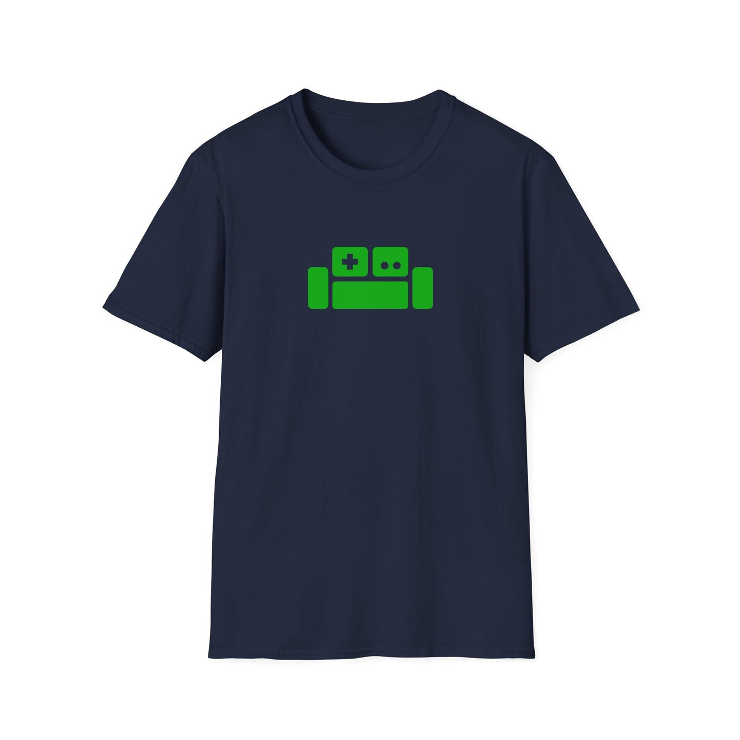 Basement Logo T-Shirt (green couch) (Unisex Adult)