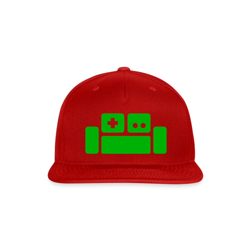 Basement Logo Snapback Cap - red