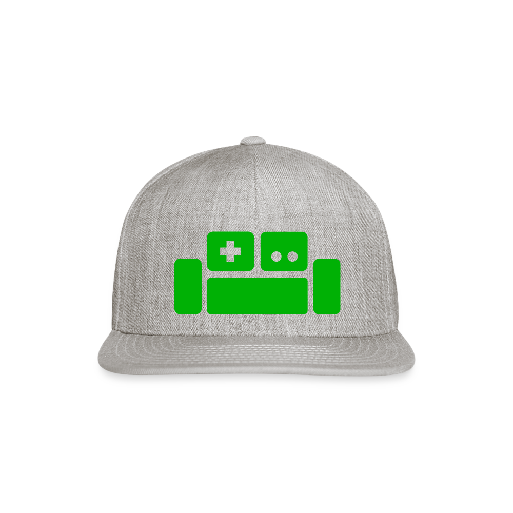 Basement Logo Snapback Cap - heather gray
