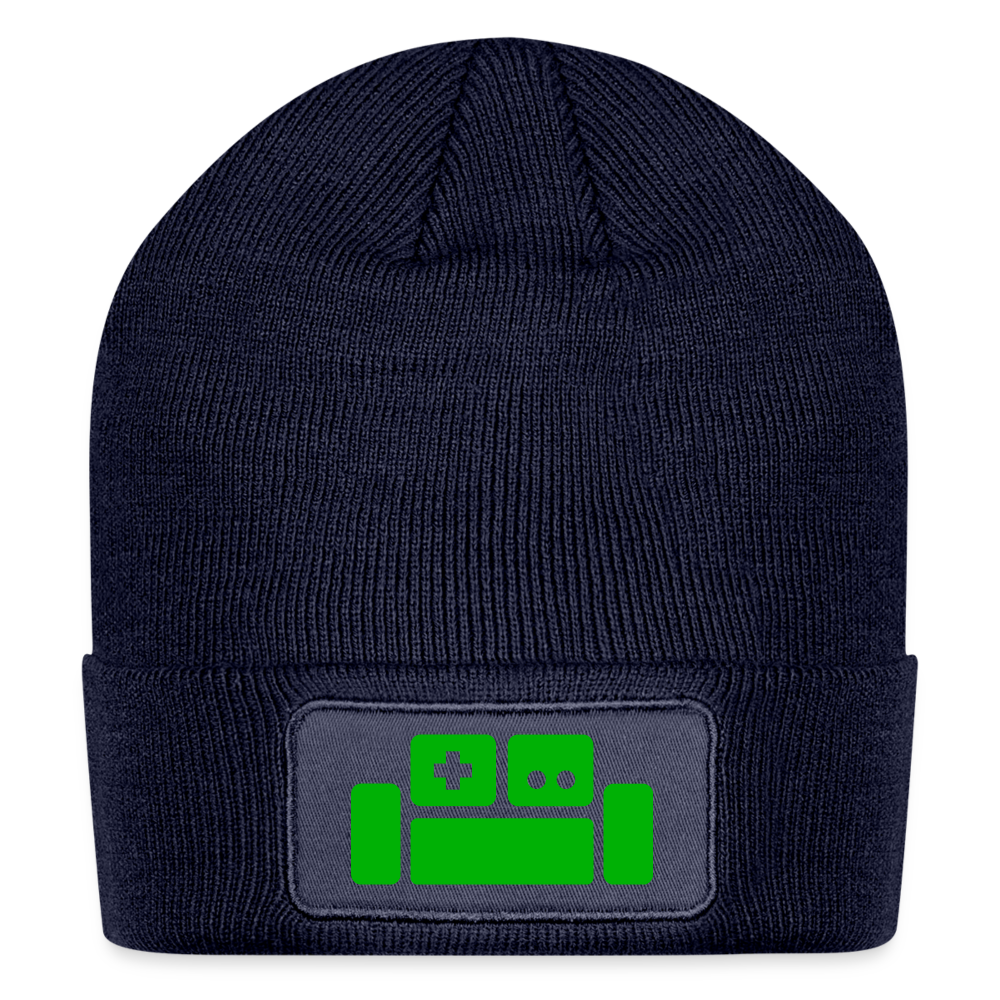 Basement Logo Beanie (green couch) - navy