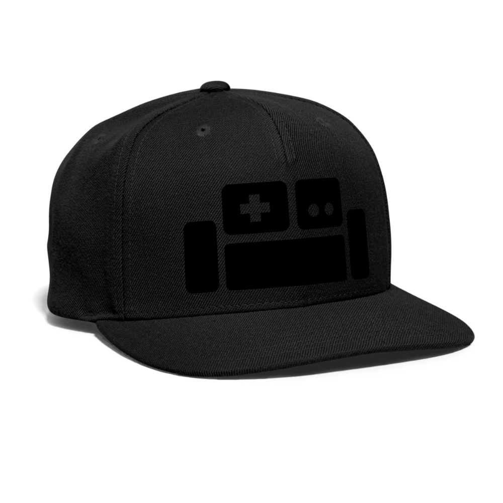 Black Basement Couch Snapback Cap - black