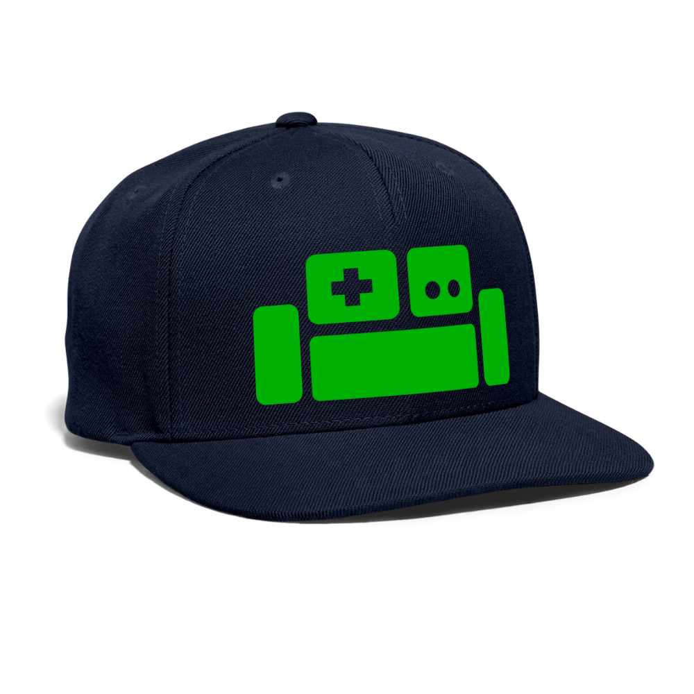 Basement Logo Snapback Cap - navy