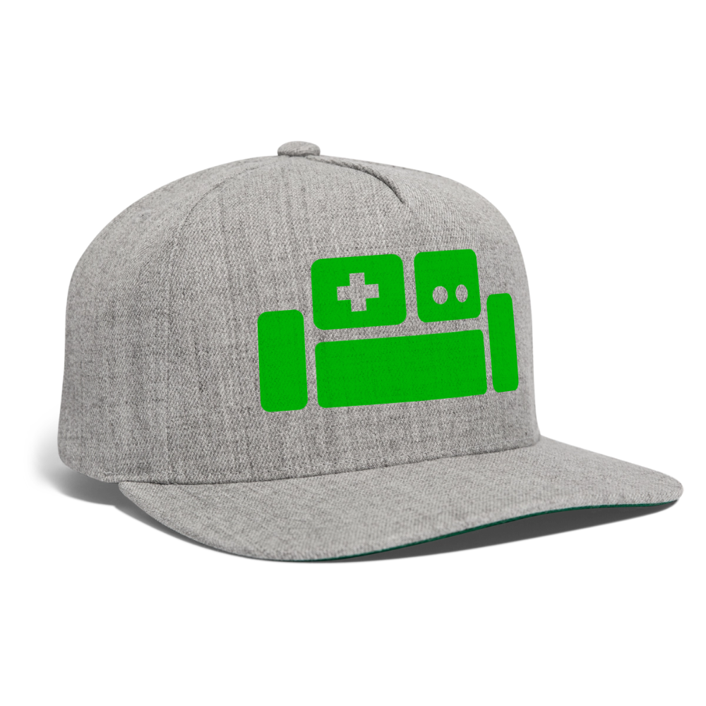 Basement Logo Snapback Cap - heather gray