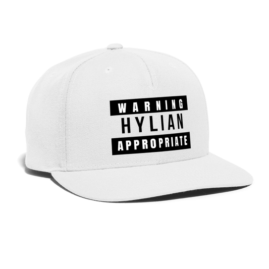 Hylian Appropriate Snapback Cap - white