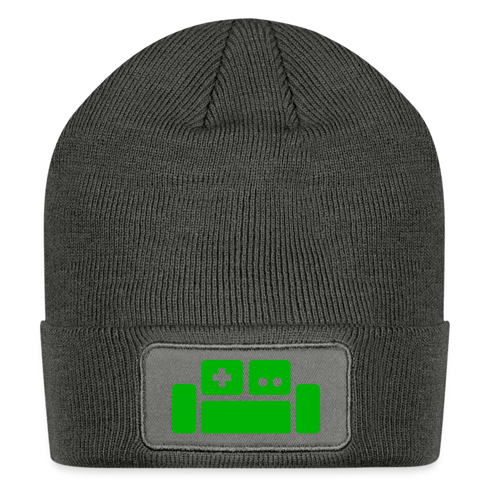 Basement Logo Beanie (green couch) - charcoal grey