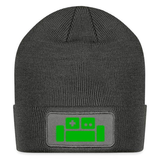 Basement Logo Beanie (green couch) - charcoal grey
