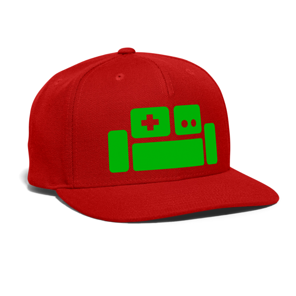 Basement Logo Snapback Cap - red