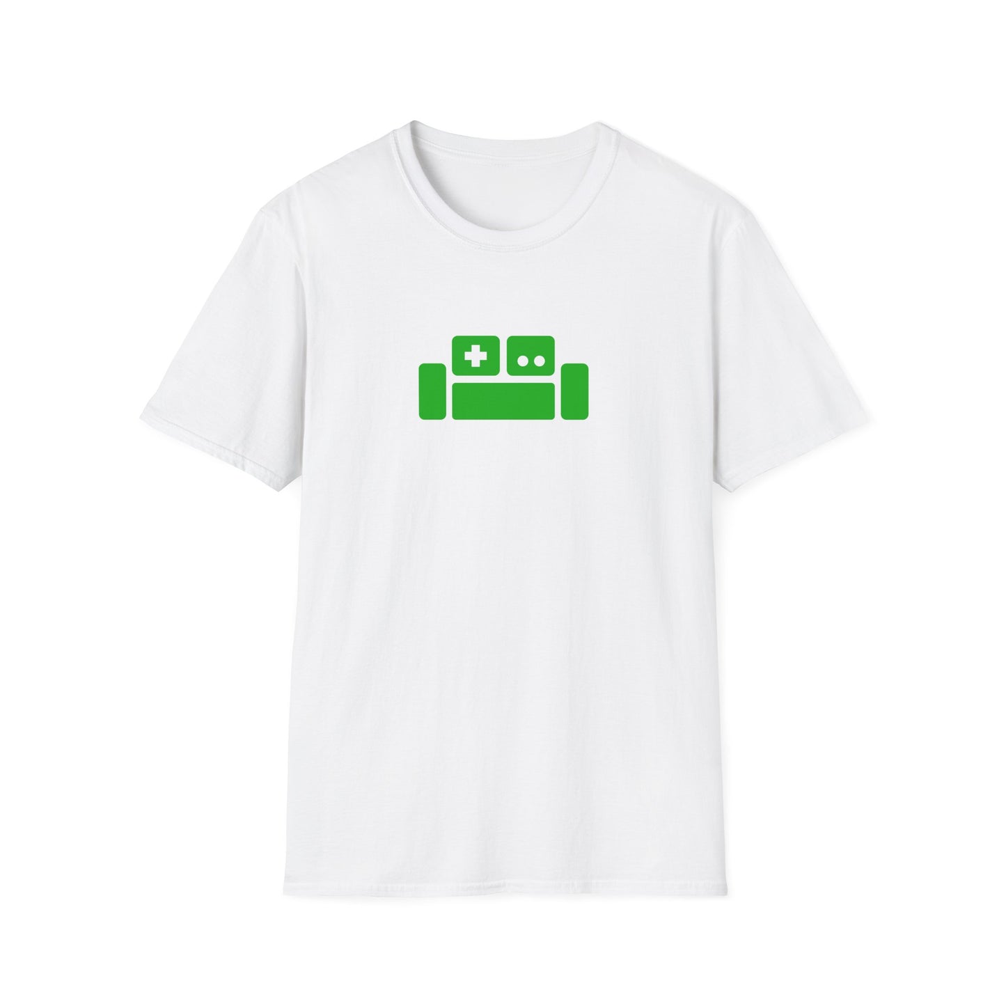 Basement Logo T-Shirt (green couch) (Unisex Adult)