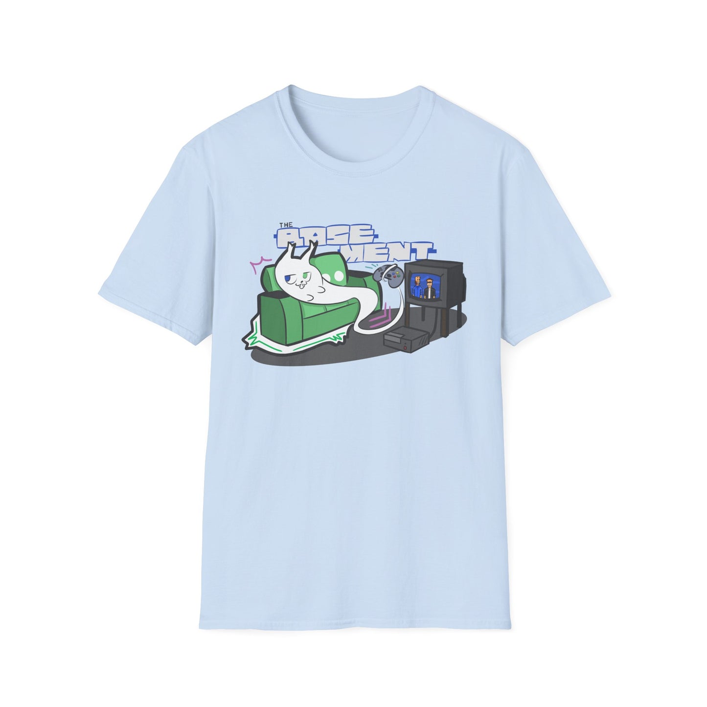 Ghost Cat on The Couch - T-Shirt Design Contest Winner! (Adult T Shirt)